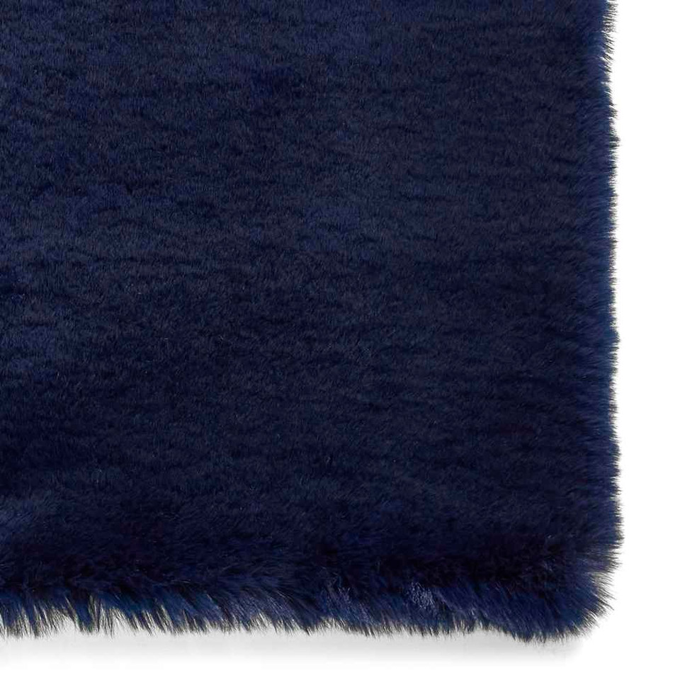 Thick Fluffy Rug Super Teddy Navy