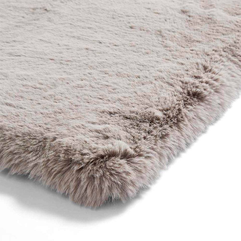 Thick Fluffy Rug Super Teddy Silver
