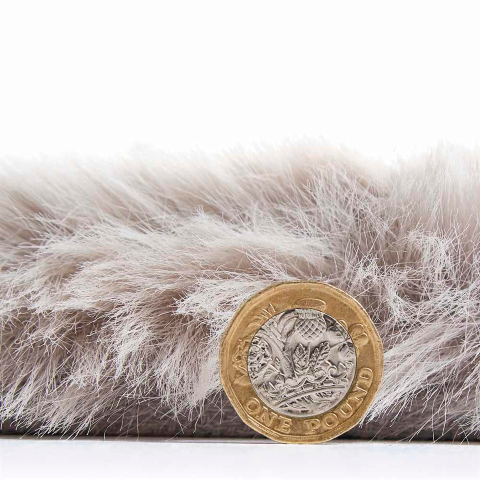 Thick Fluffy Rug Super Teddy Silver