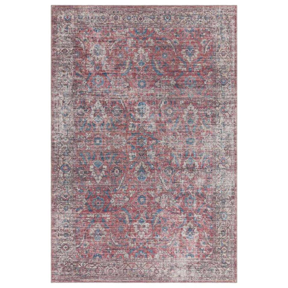 Red Blue Persian Washable Rug Kaya Mona KY10