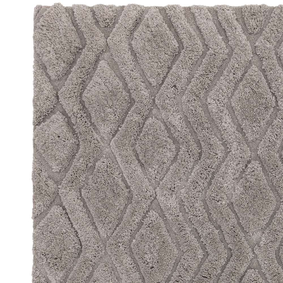 Harrison 3D Shag Silver Rug 120x170cm