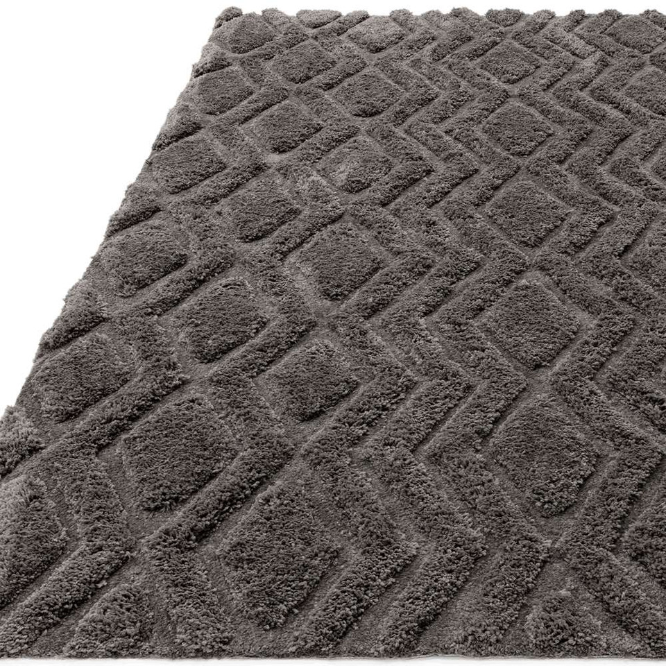 Harrison 3D Shag Rug Charcoal