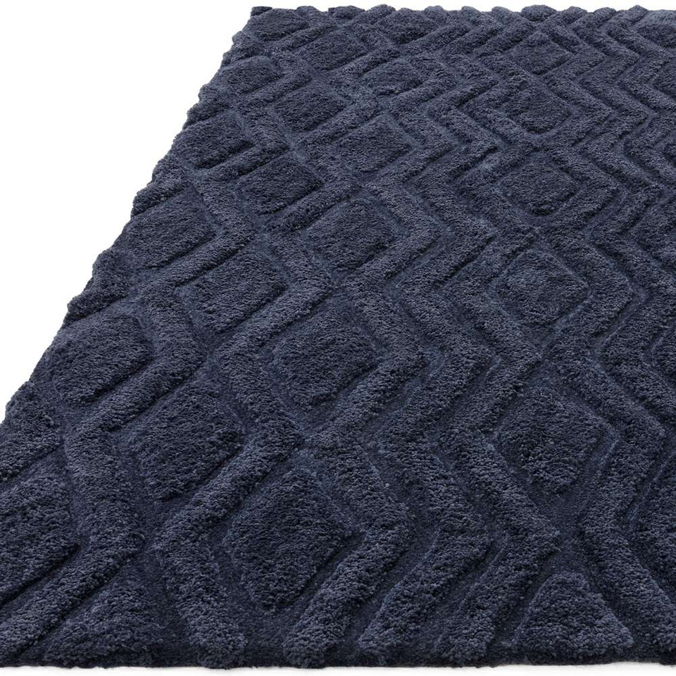 Harrison 3D Shag Rug Navy
