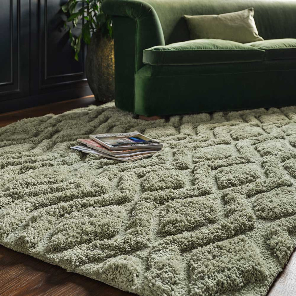 Harrison 3D Shag Rug Sage
