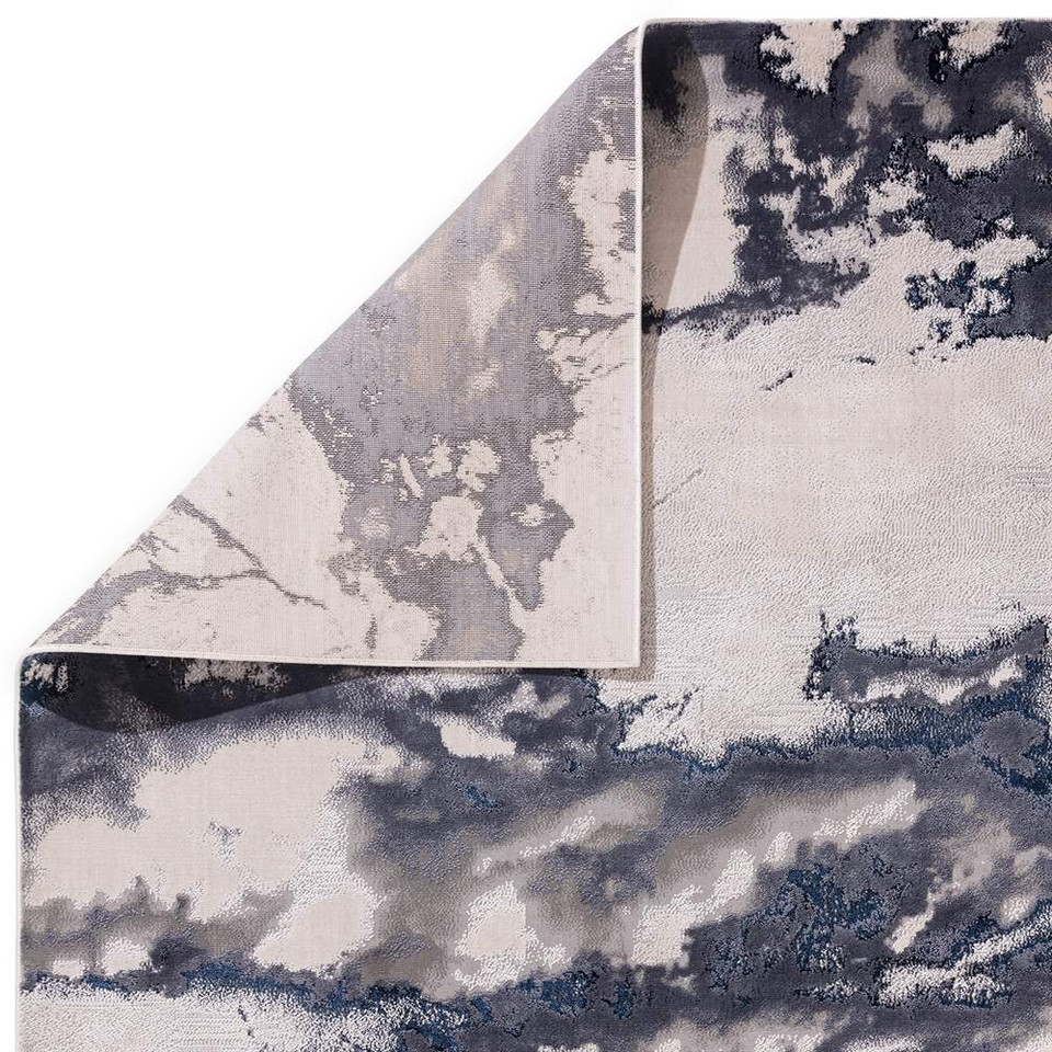 Aurora AU20 Storm Rug Blue Cream Abstract