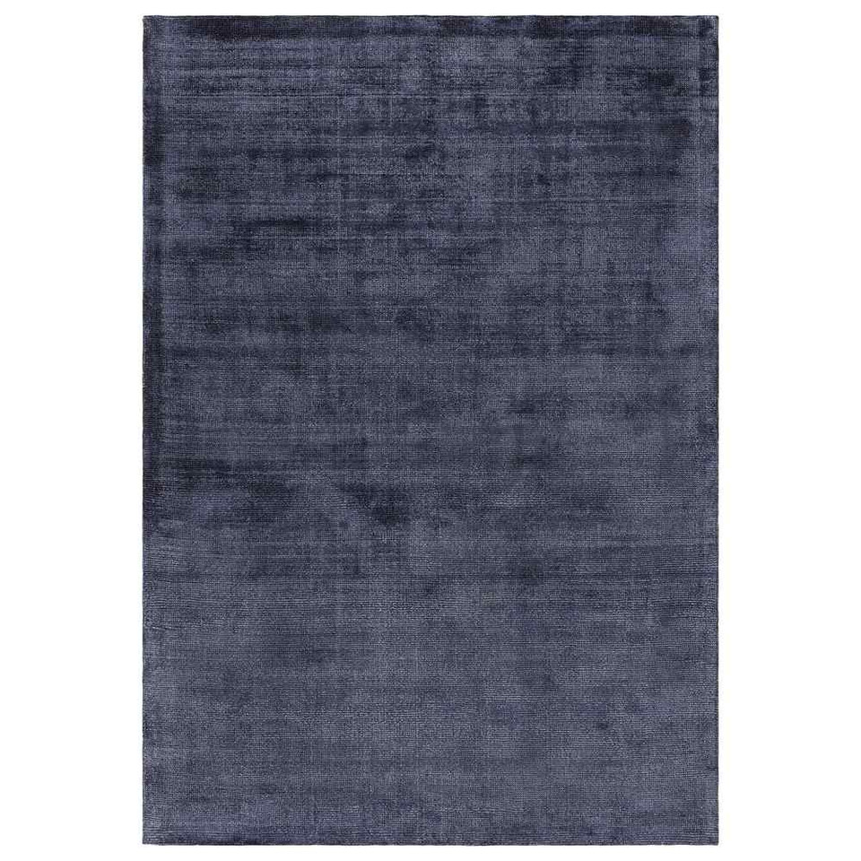 Aston Pale Navy Plain Rug