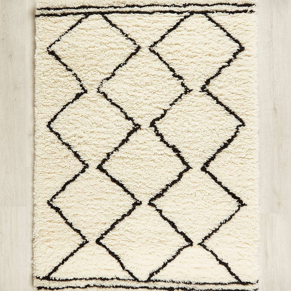 Origins Berber Natural Moroccan Shaggy Rug