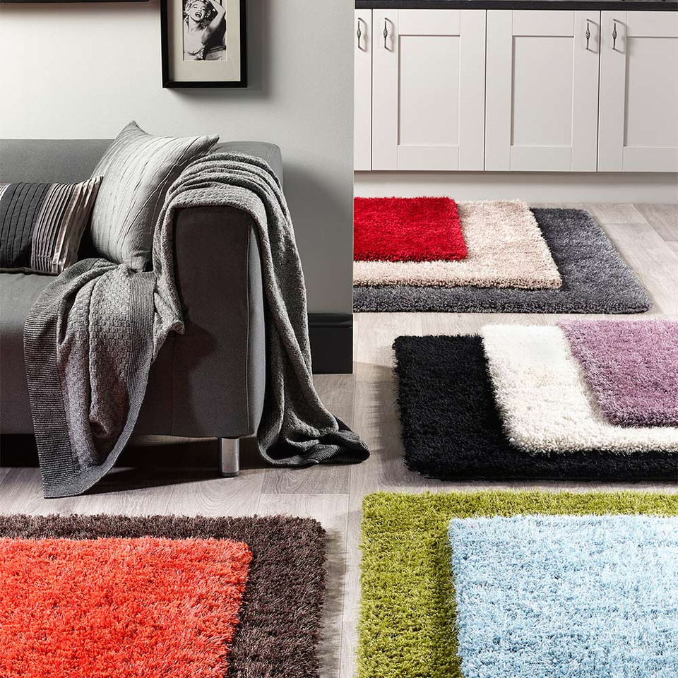 Origins Chicago Black Thick Shaggy Rug