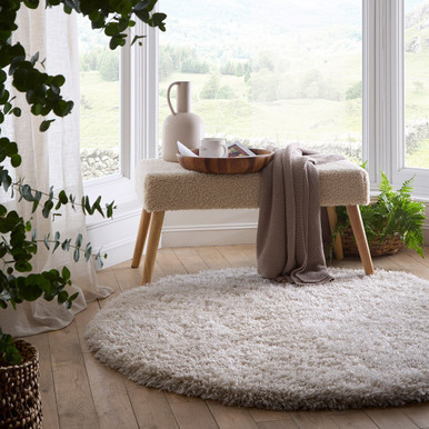 Origins Chicago Cream Thick Shaggy Rug