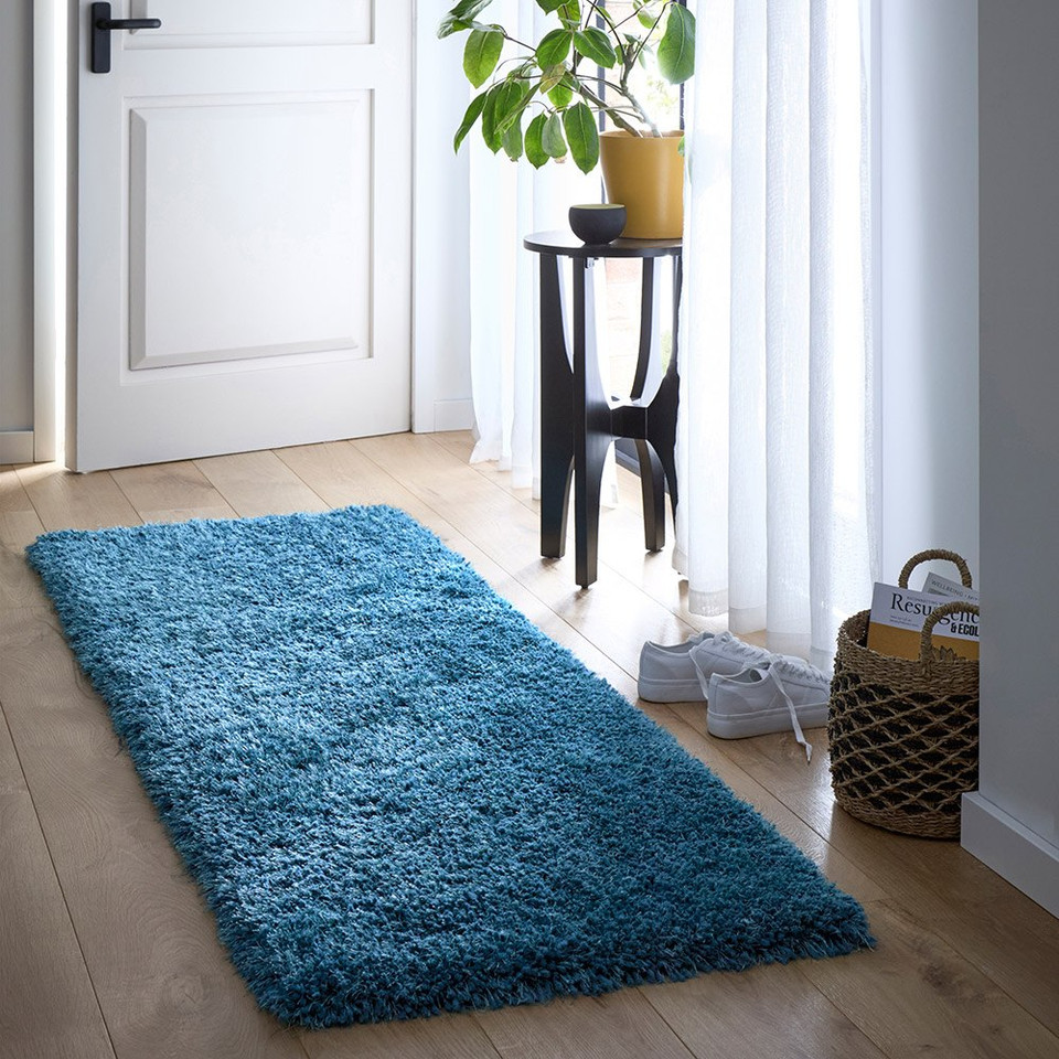 Origins Chicago Dark Teal Thick Shaggy Rug