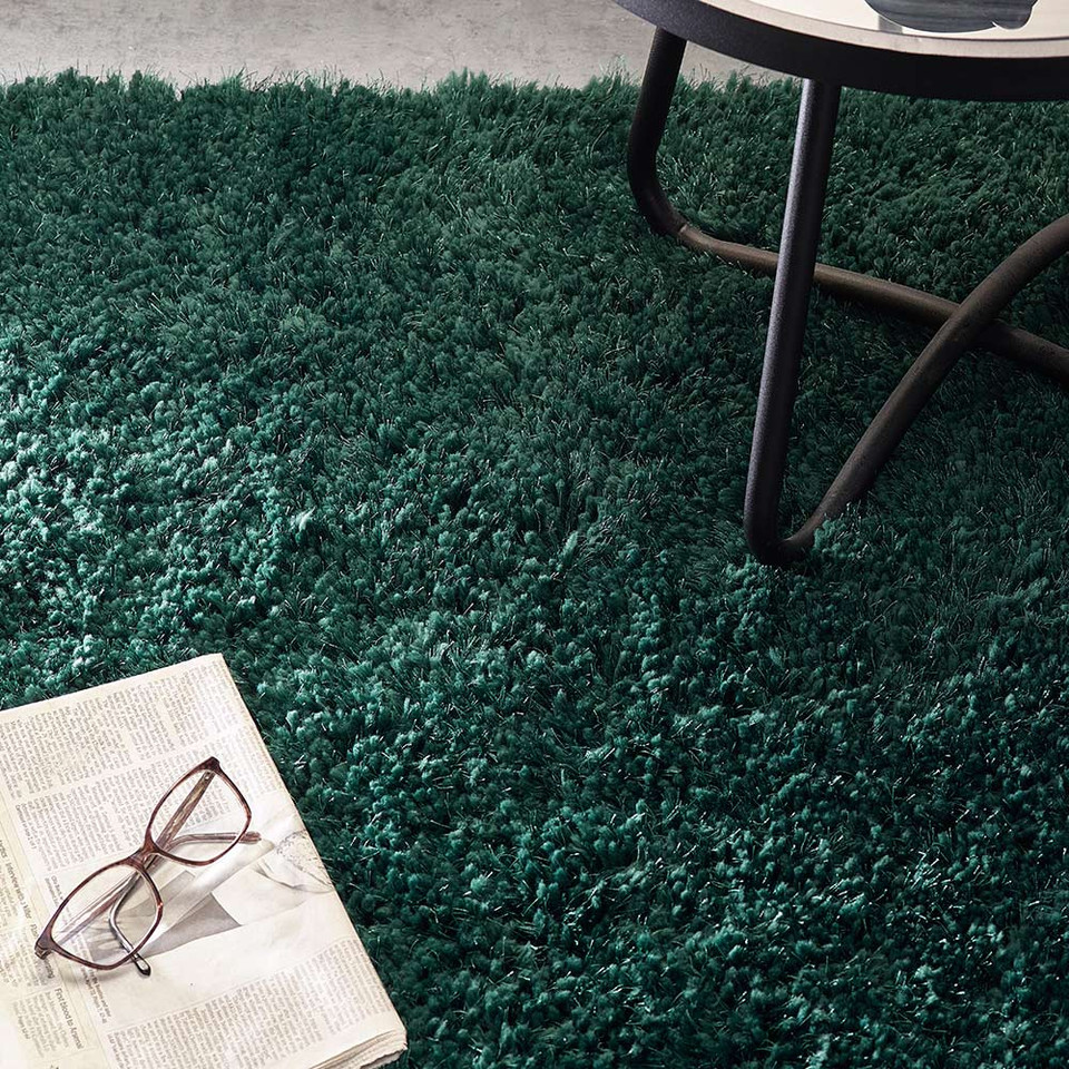 Origins Chicago Forest Green Thick Shaggy Rug