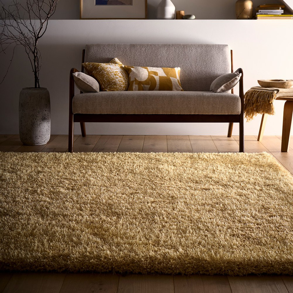 Origins Chicago Ochre Thick Shaggy Rug