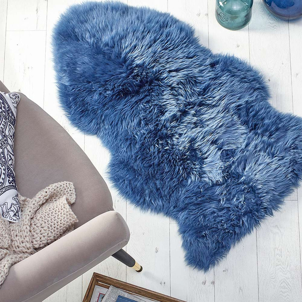 Origins Genuine Sheepskin Navy Rug