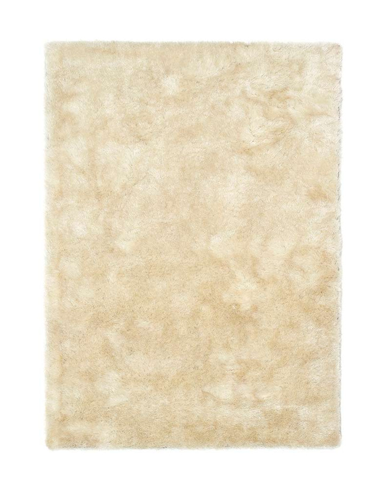 Origins Glamour Shimmer Champagne Ridged Shaggy Rug