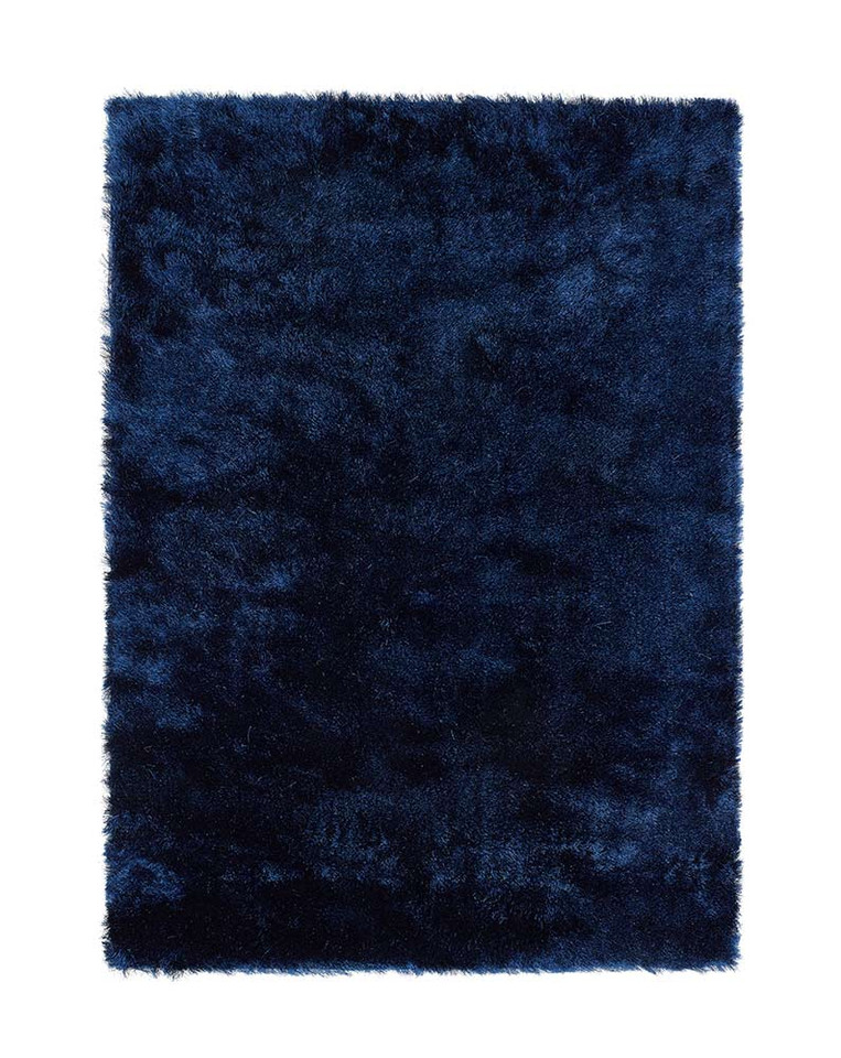 Origins Glamour Shimmer Indigo Ridged Shaggy Rug