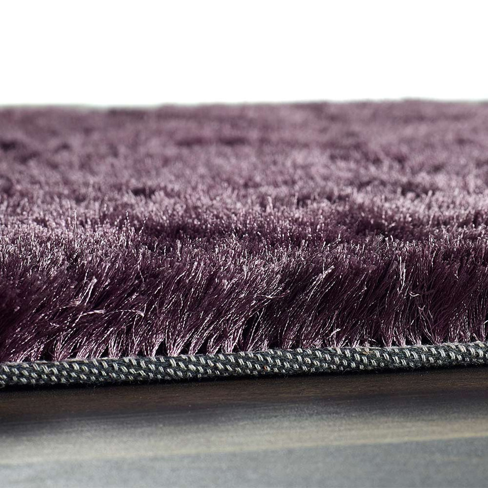 Origins Glamour Shimmer Mauve Ridged Shaggy Rug