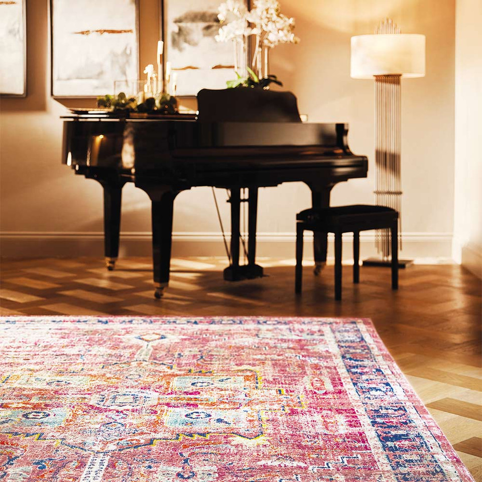 Origins Granada Ruby Traditional Faded Rug