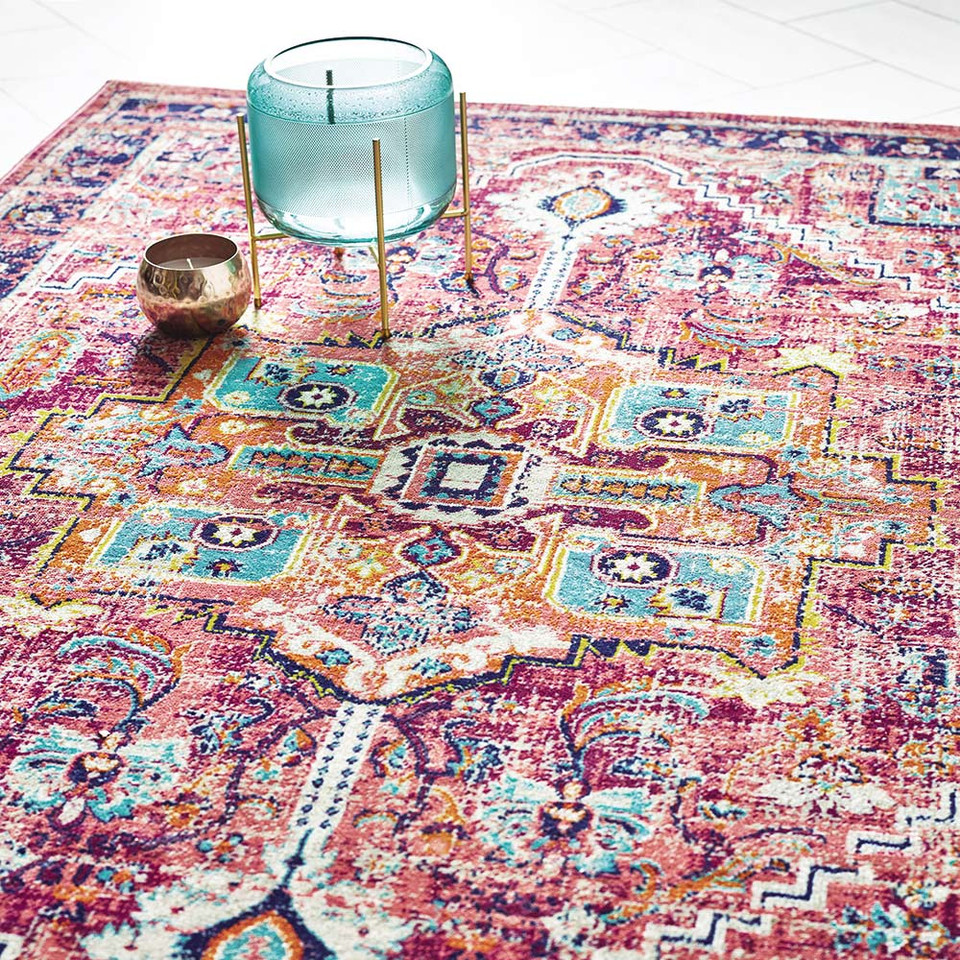 Origins Granada Ruby Traditional Faded Rug
