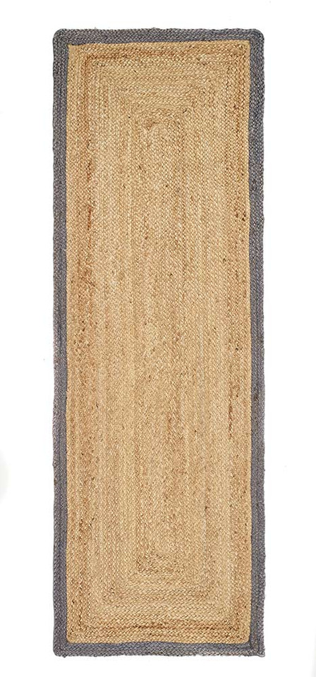 Origins Jute Border Grey Natural Rug