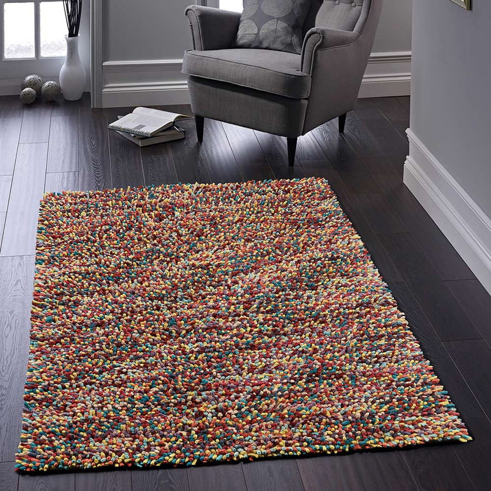 Origins Rocks Chunky Rainbow Multi Wool Rug