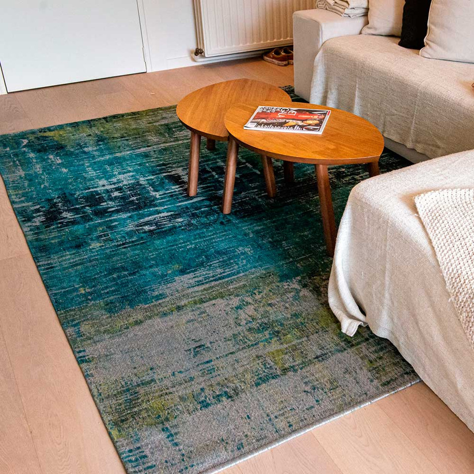 Atlantic Streaks Glen Cove 9126 Indoor Outdoor Washable Eco Rug