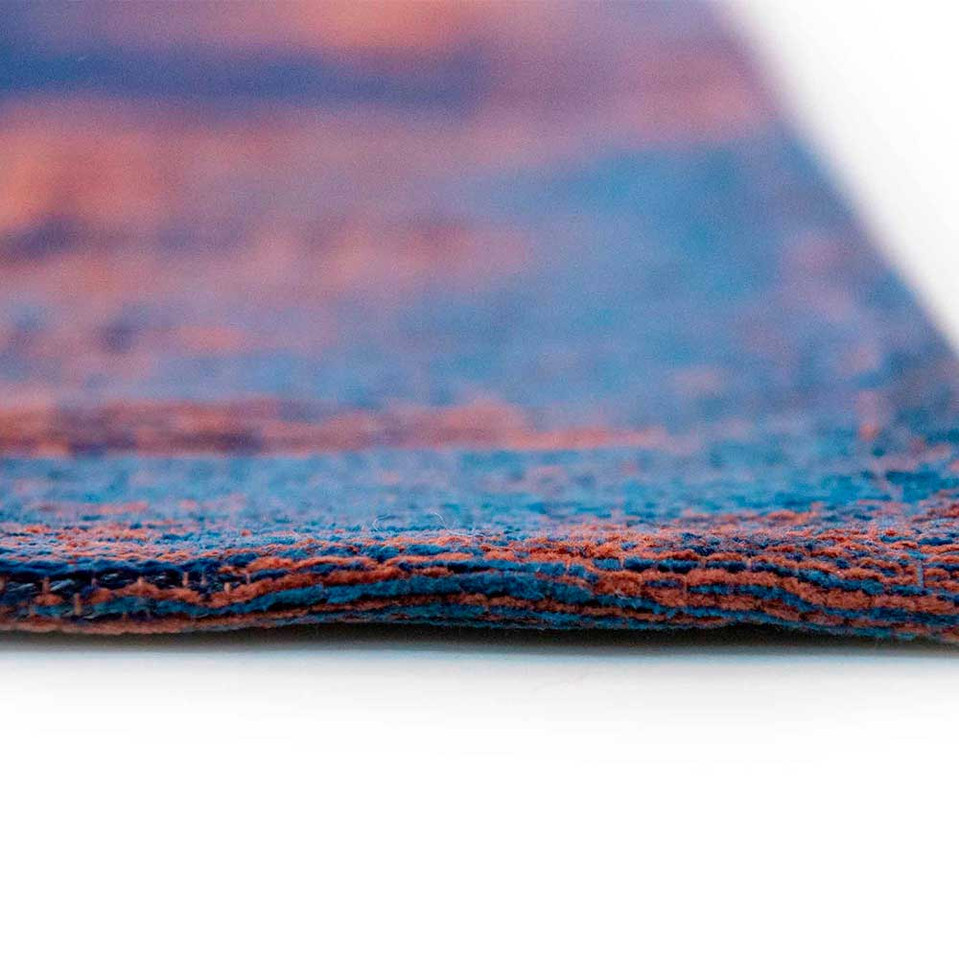 Venetian Dust Sunset Blue 9211 Indoor Outdoor Washable Eco Rug