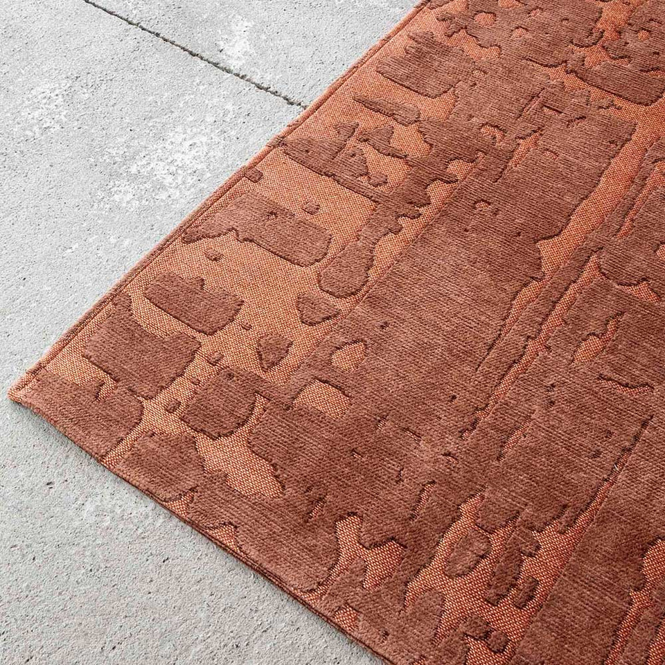 Structures Baobab Za Copper 9199 Indoor Outdoor Washable Eco Rug