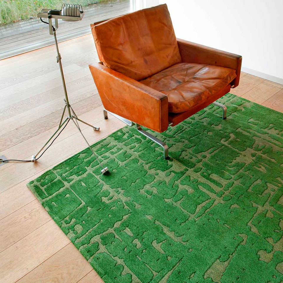 Structures Baobab Perriers Green 9202 Indoor Outdoor Washable Eco Rug