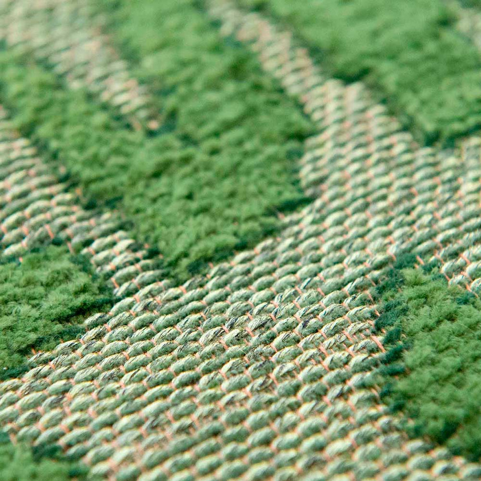 Structures Baobab Perriers Green 9202 Indoor Outdoor Washable Eco Rug
