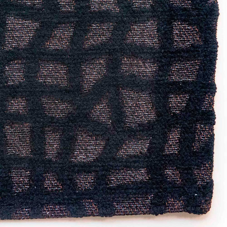 Oppian Black 9247 Structures Trammel Rug