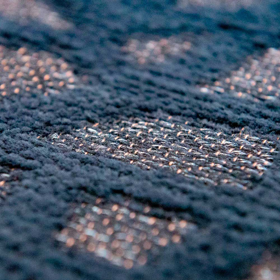 Oppian Black 9247 Structures Trammel Rug