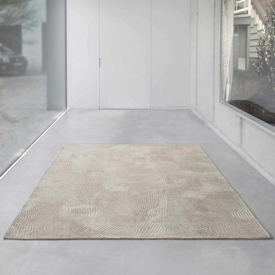 Meditation Coral Shell Beige 9229 Indoor Outdoor Washable Eco Rug