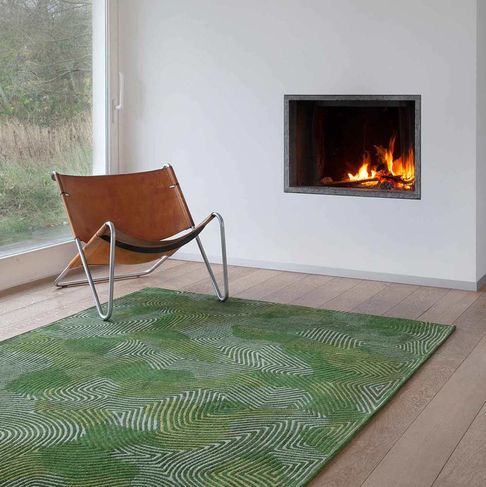 Tropical Green 9231 Meditation Coral Rug