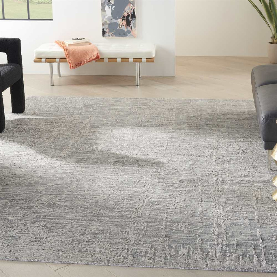 Luna Rug LUN01 Grey Silver Abstract