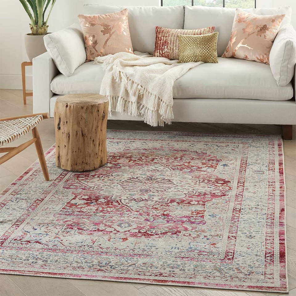 On Sale Vintage Kashan Red Ivory VKA07 Rug 71x244cm