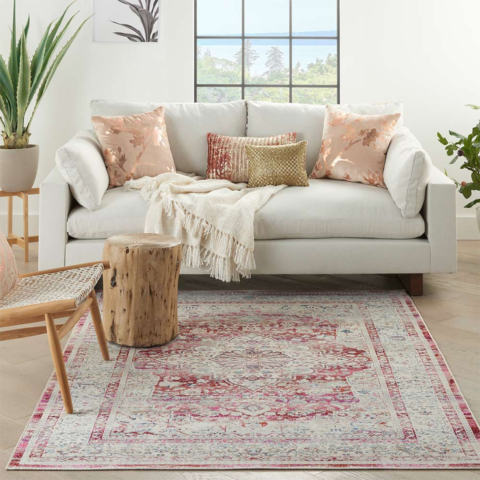 On Sale Vintage Kashan Red Ivory VKA07 Rug 71x244cm