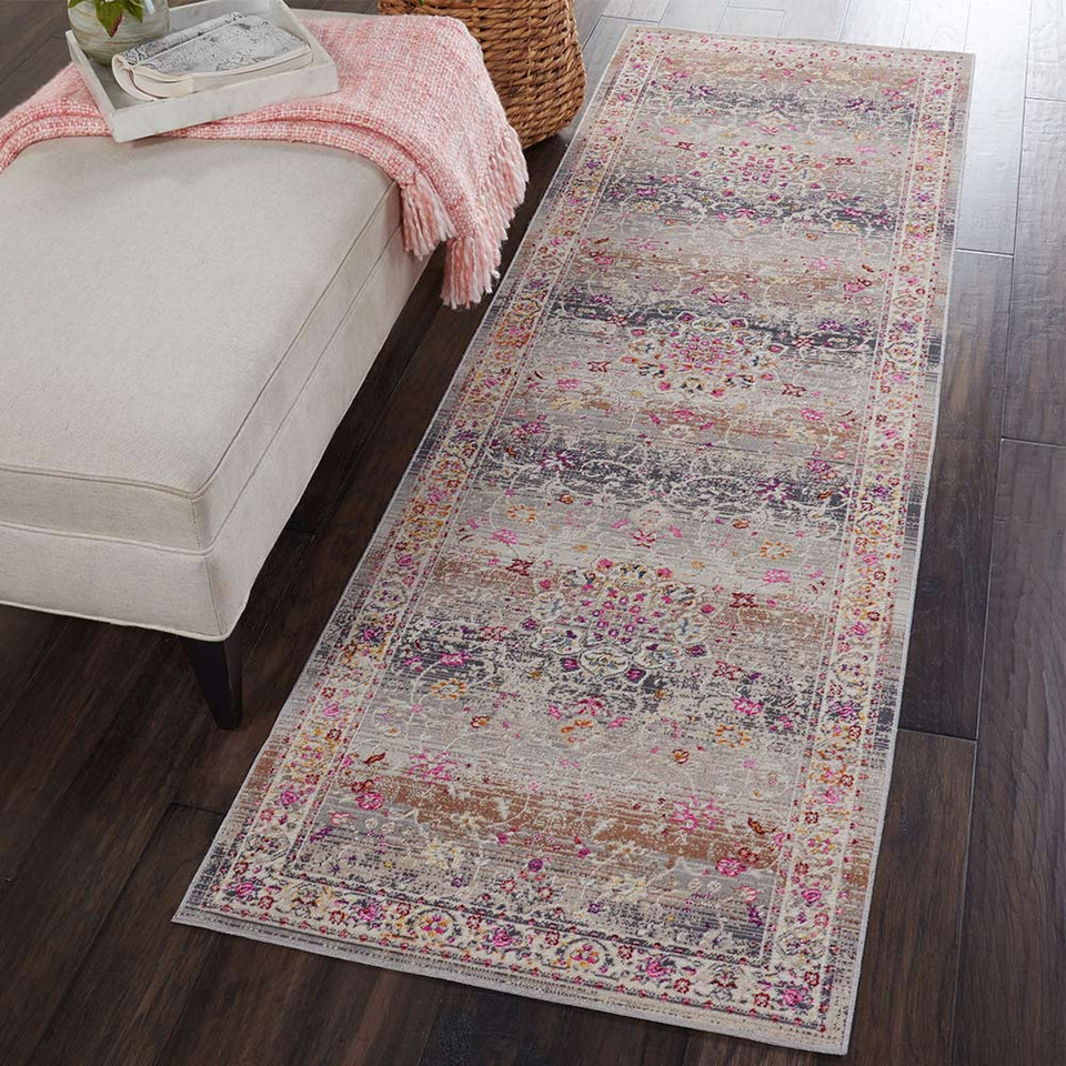 On Sale Grey Vintage Kashan Rug VKA01 61x183cm