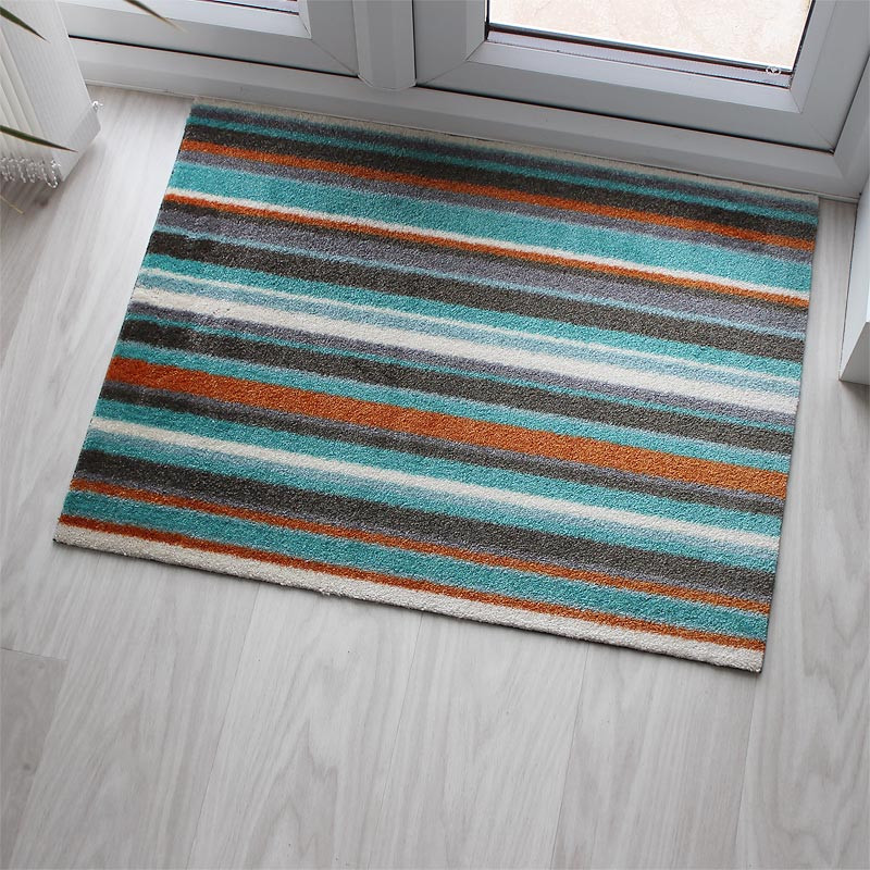 Multi Stripe Washable Doormat