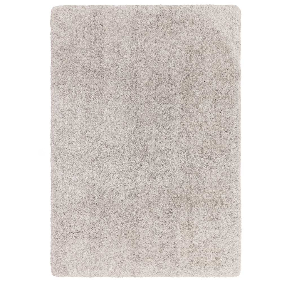 Barnaby Soft Shaggy Rug Plain Silver