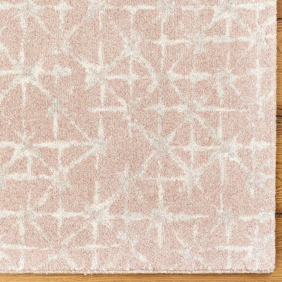 Pink Grey Cream Rug Chamonix 80x140cm