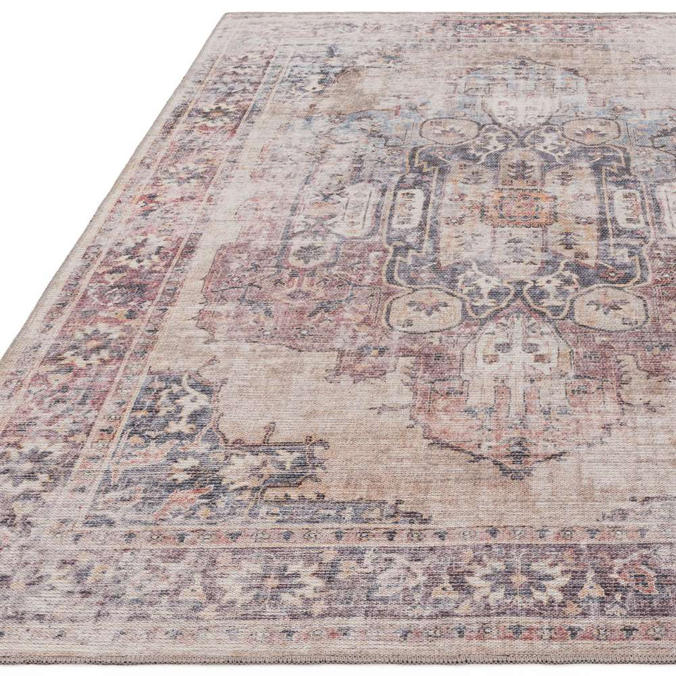 Red Cream Persian Washable Rug Kaya Lila KY12 120x170cm