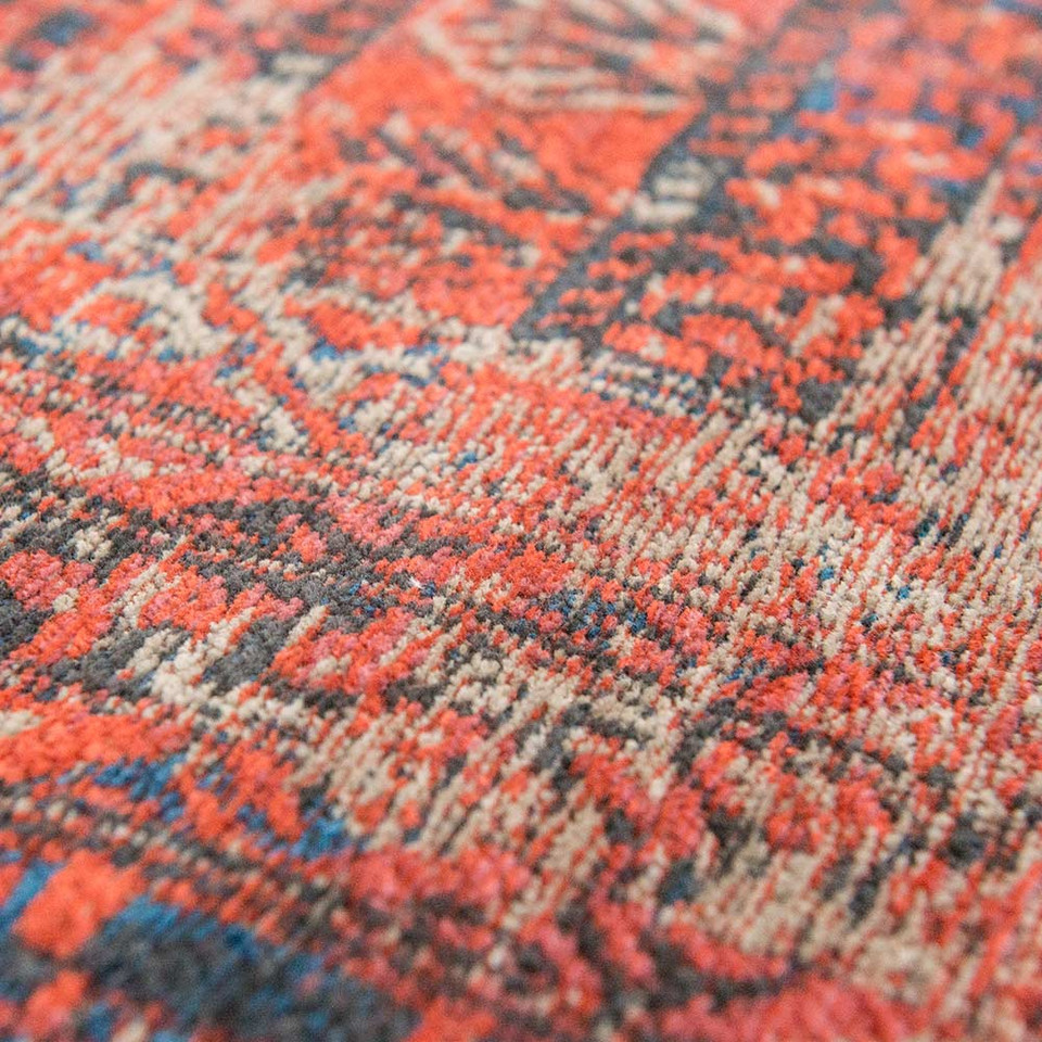 Hadschlu Red Brick Antique 8719 Indoor Outdoor Washable Eco Rug