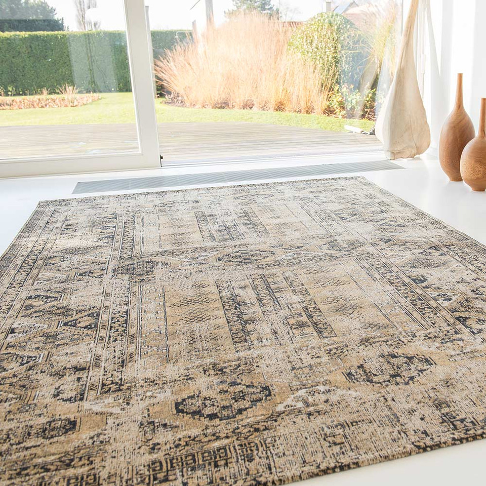 Hadschlu Agha Old Gold Antique 8720 Indoor Outdoor Washable Eco Rug