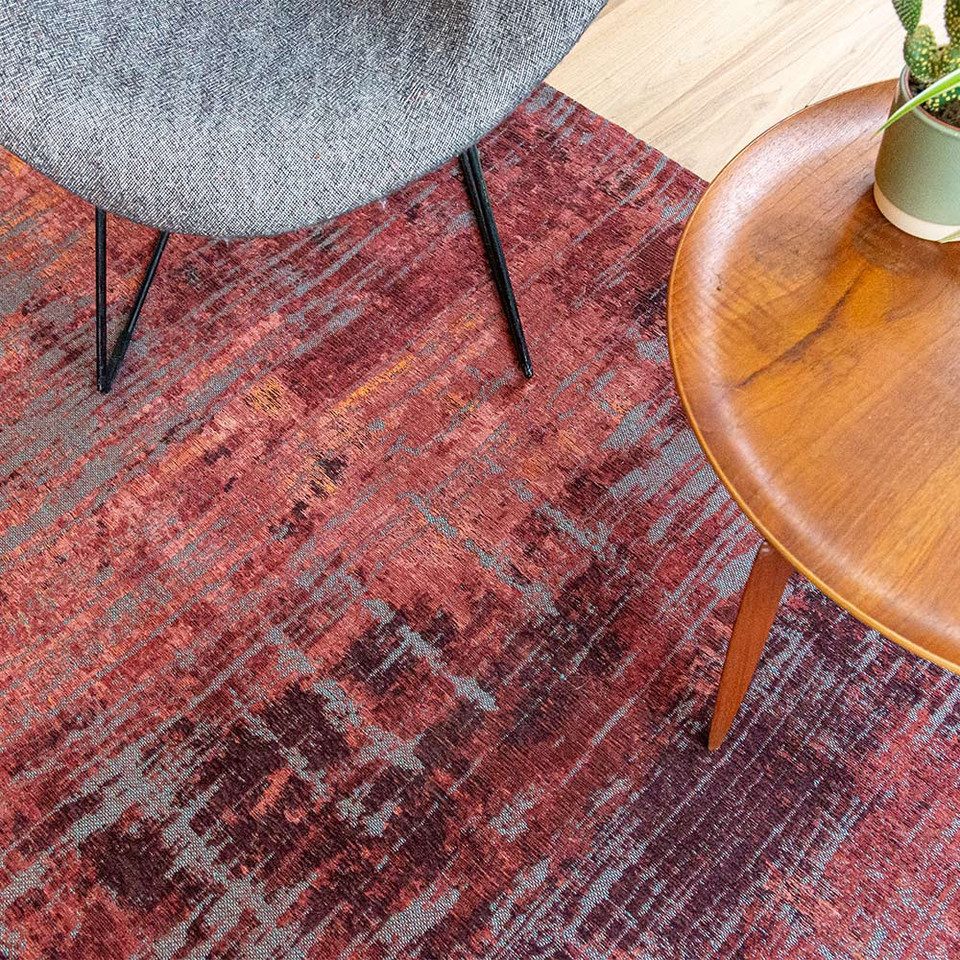 Atlantic Streaks Nassau Red 9125 Indoor Outdoor Washable Eco Rug