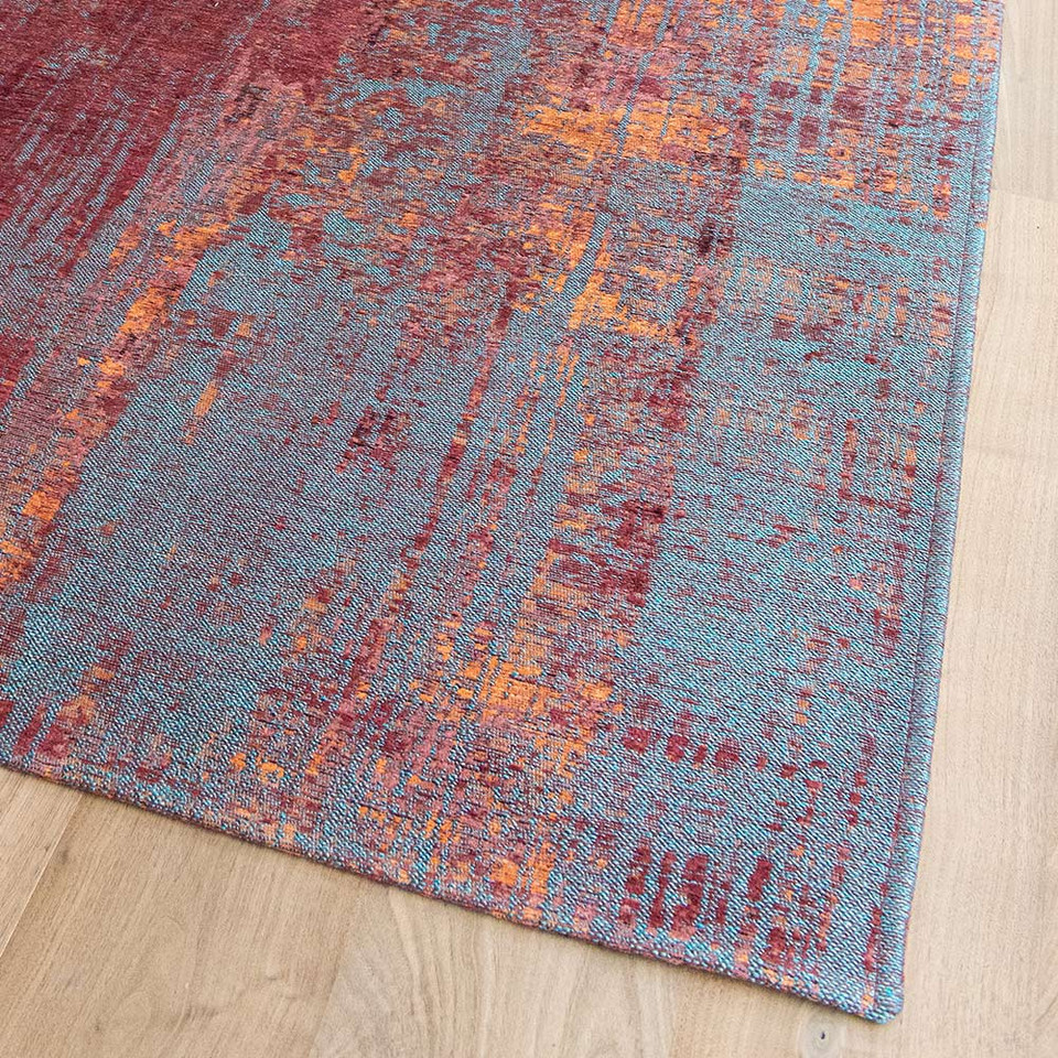 Atlantic Streaks Nassau Red 9125 Indoor Outdoor Washable Eco Rug