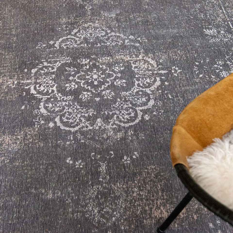 Medallion Stone Grey 9148 Indoor Outdoor Washable Eco Rug