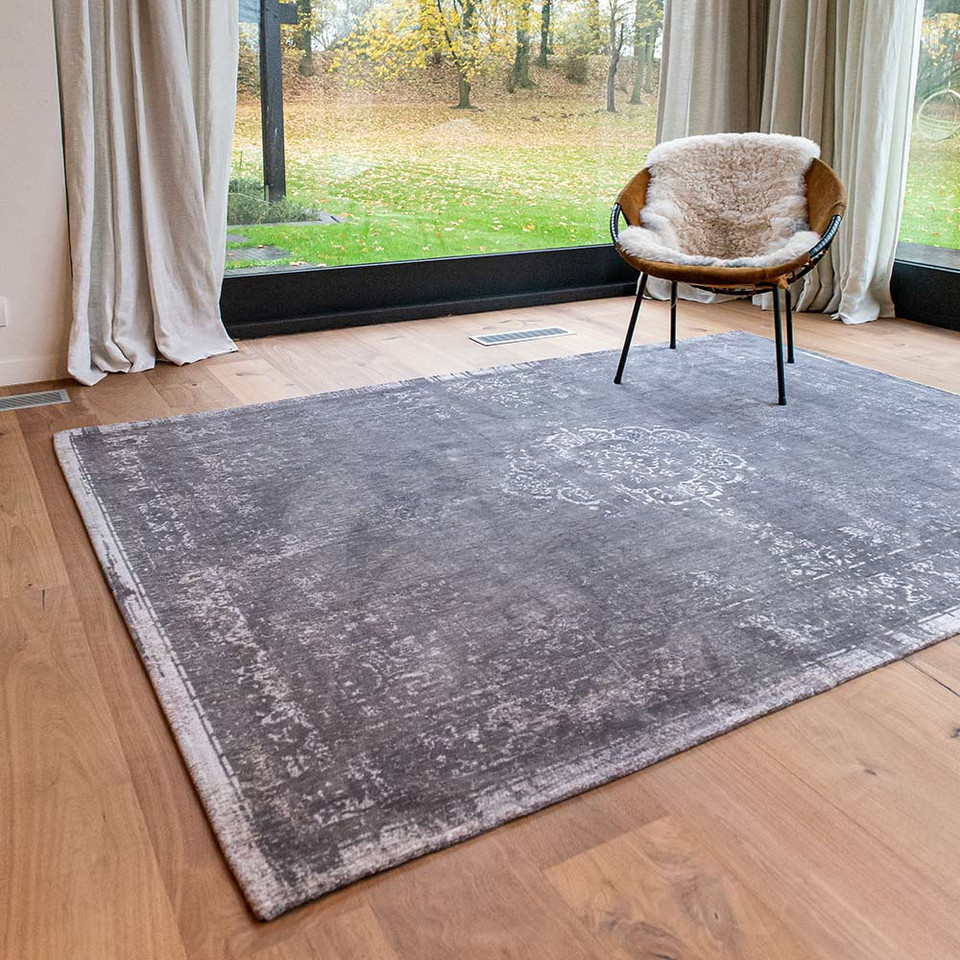 Medallion Stone Grey 9148 Indoor Outdoor Washable Eco Rug