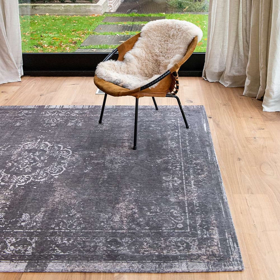 Medallion Stone Grey 9148 Indoor Outdoor Washable Eco Rug