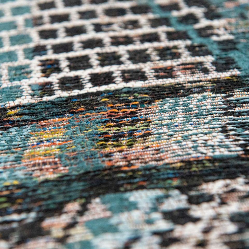 Kilim Zemmuri Blue 9110 Indoor Outdoor Washable Eco Rug