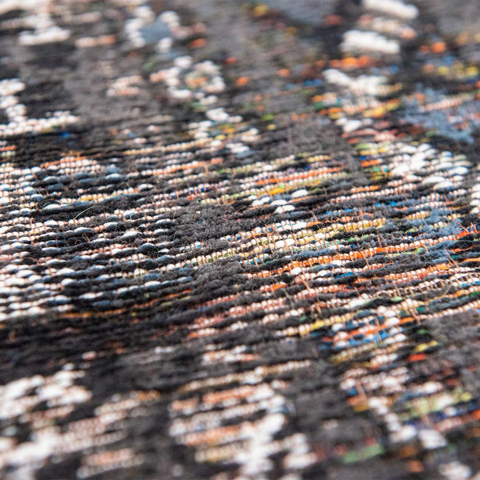 Kilim Black Rabat 9113 Indoor Outdoor Washable Eco Rug